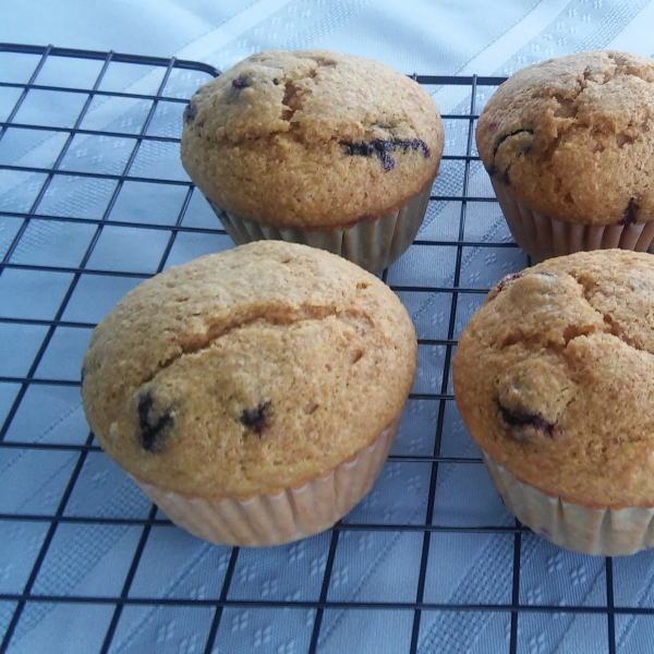 Quick Vegan Blueberry Muffins