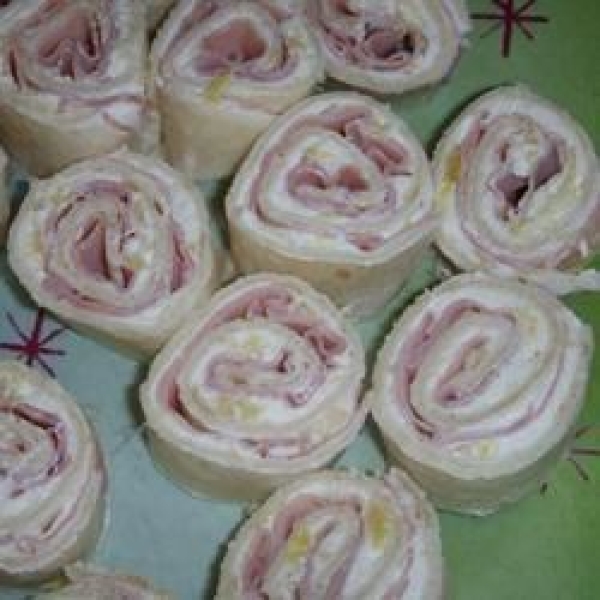 Ham and Pineapple Pinwheels