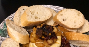 Baked Brie with Maple Caramelized Apples and Spiced Praline Bacon