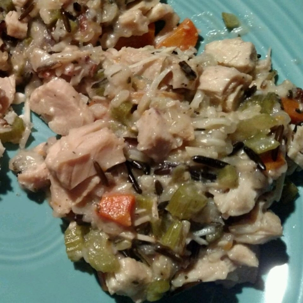 Wild Rice and Leftover Turkey Casserole