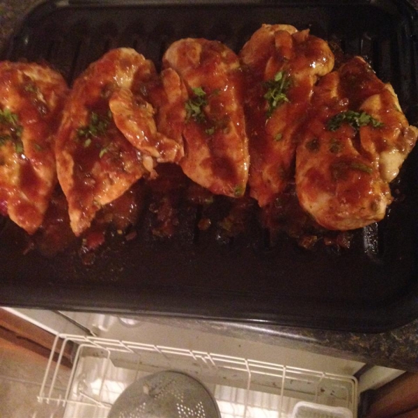 Grilled Chicken with Salsa Barbecue Sauce