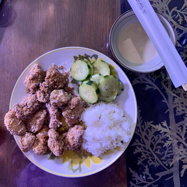 Karaage (Japanese Fried Chicken) with Honey Mayoster Sauce