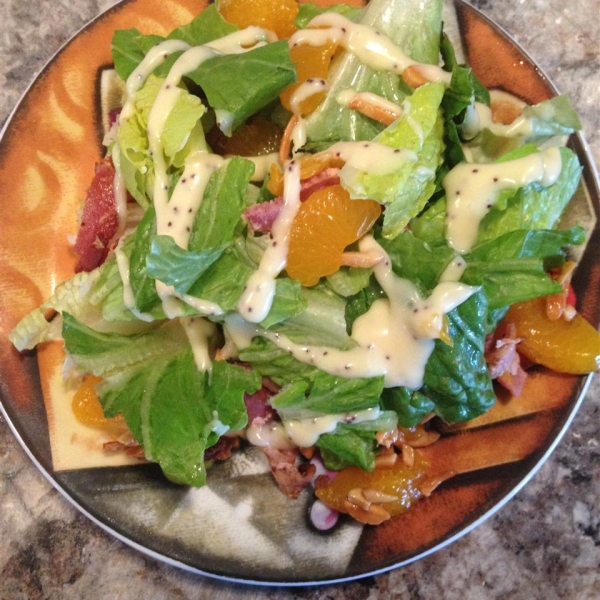 Romaine and Mandarin Orange Salad with Poppy Seed Dressing