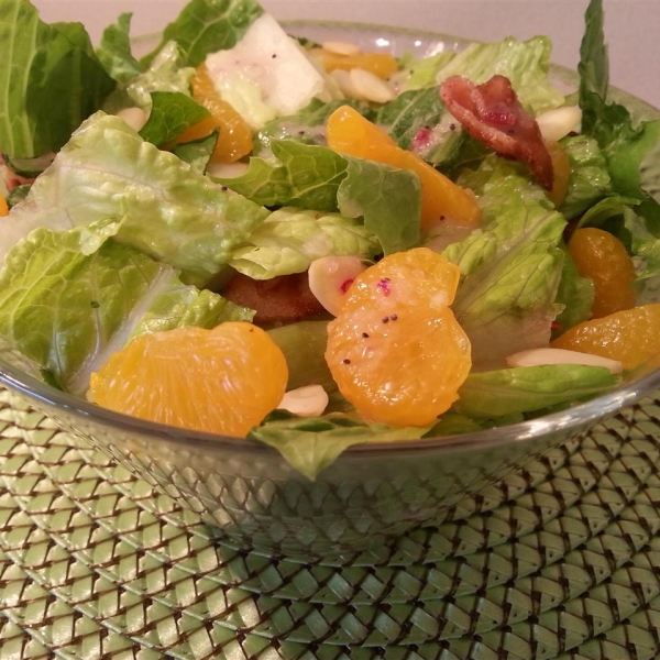 Romaine and Mandarin Orange Salad with Poppy Seed Dressing