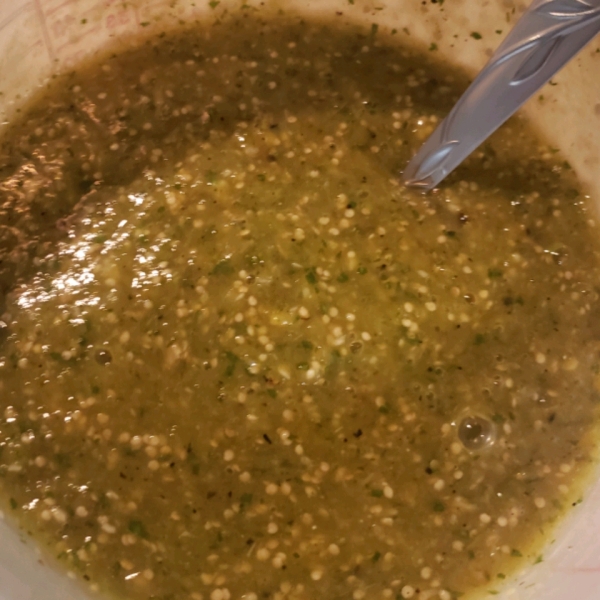 Roasted Tomatillo and Garlic Salsa