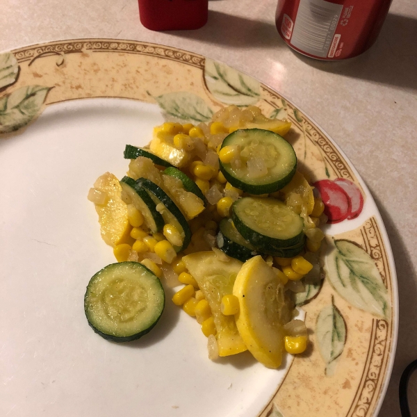 Garlicky Summer Squash and Fresh Corn