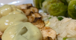 Blackened Chicken with Avocado Cream Sauce