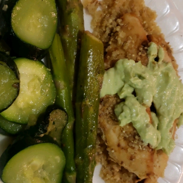 Blackened Chicken with Avocado Cream Sauce