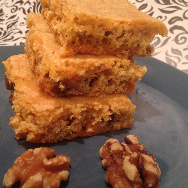 Naughty Nutty Blondies