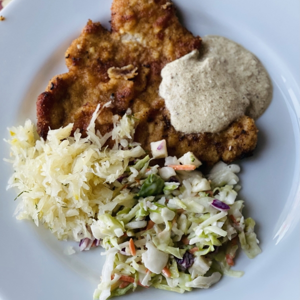 Pork Schnitzel with Dipping Sauce