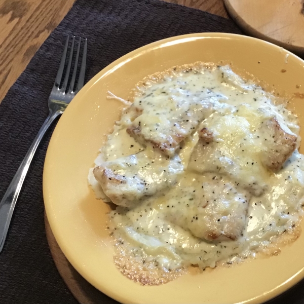 Creamy Cod and Potato Gratin