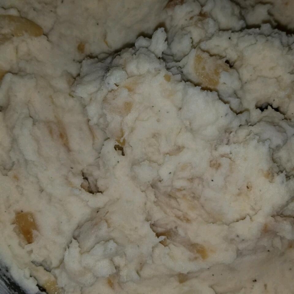 Caramelized Onion and Horseradish Smashed Potatoes