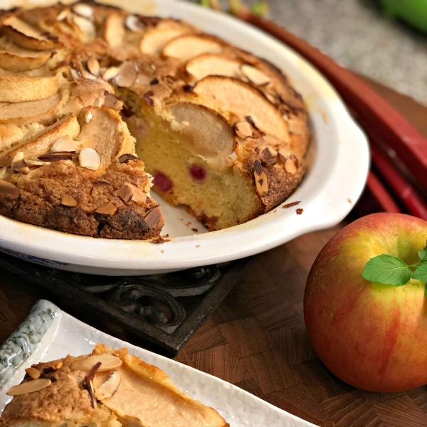 French-Style Apple Rhubarb Cake