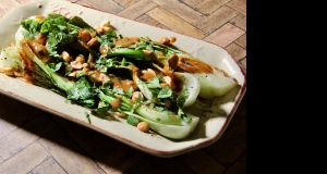 Baby Bok Choy with Thai Peanut Sauce