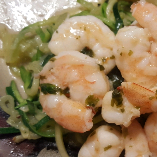 Keto Shrimp Scampi with Broccoli Noodles