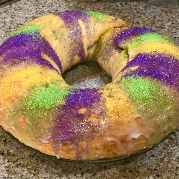 Buttermilk King Cake with Cream Cheese Filling