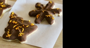 Chocolate-Dipped Orange Shortbread Cookies