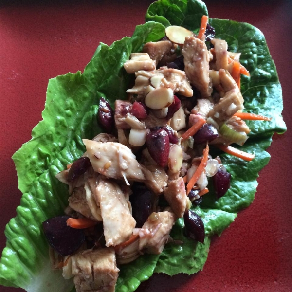 Cherry Chicken Lettuce Wraps