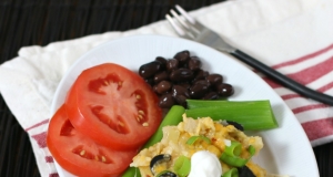 Cheesy Vegetarian Enchilada Casserole