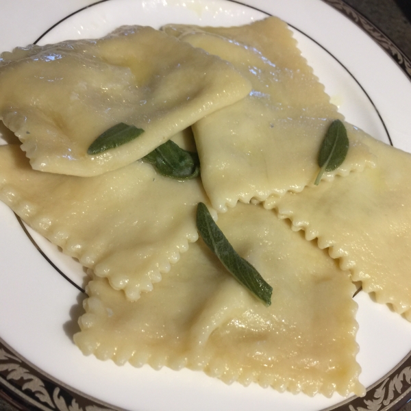 Homemade Pear and Gorgonzola Ravioli