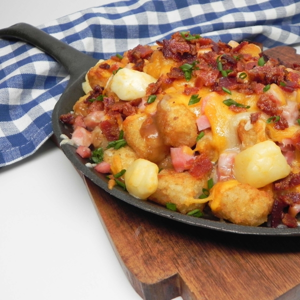 Cheesy Bacon, Ham, and Swiss Tater Tots® Poutine