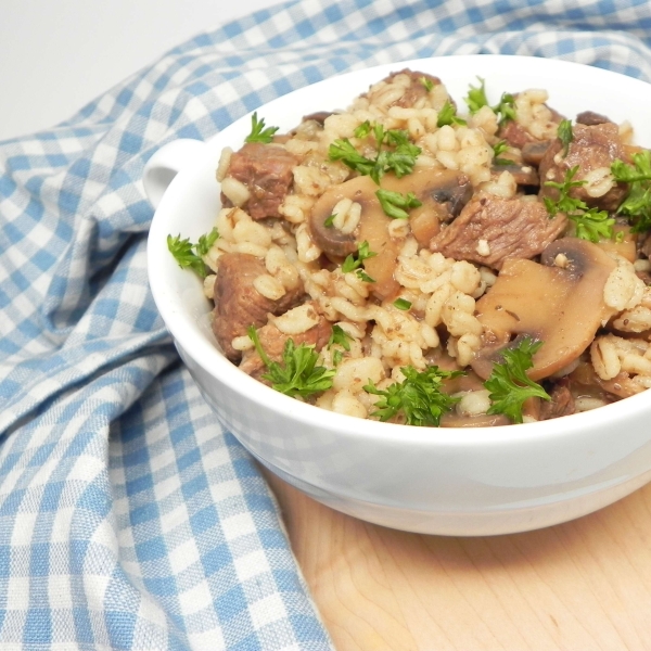 Instant Pot® Beef, Mushroom, and Barley Bowl