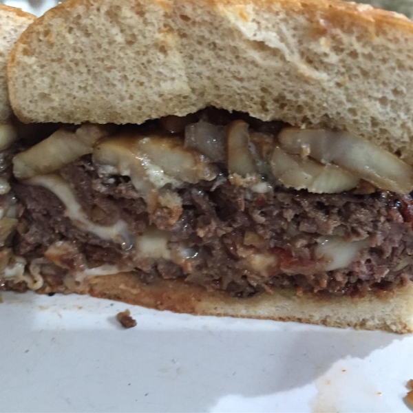 Laura's Stuffed Burgers with Zinfandel Sauce