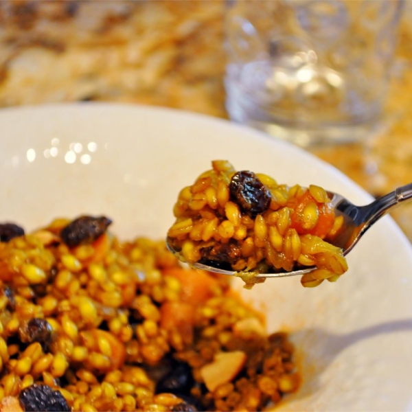 Indian Curried Barley Pilaf