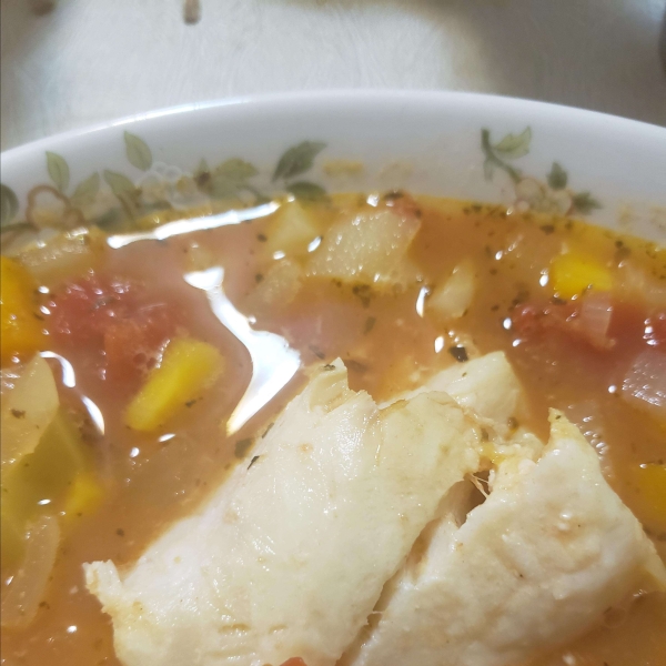 Pam's Poached Fish Soup