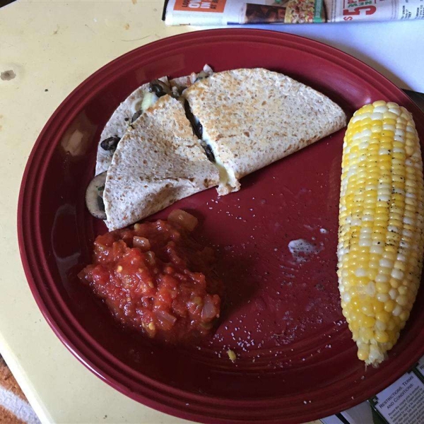 Mushroom and Black Bean Quesadillas