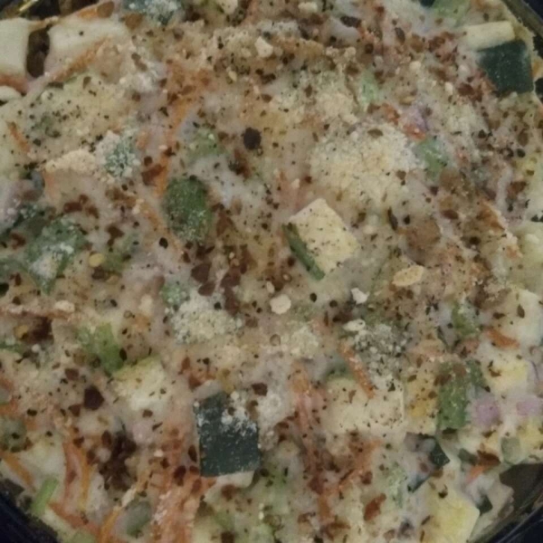Zucchini Casserole with Stuffing