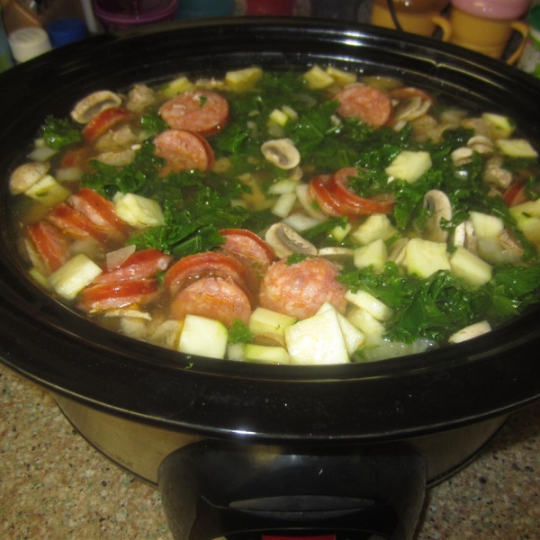 Kale Soup with Portuguese Sausage