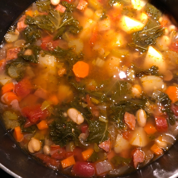 Kale Soup with Portuguese Sausage