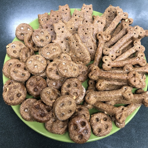 Peanut Butter and Banana Dog Biscuits