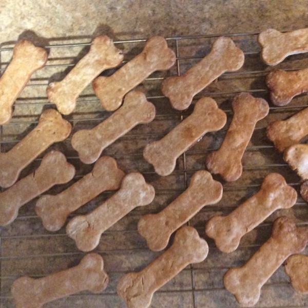 Peanut Butter and Banana Dog Biscuits