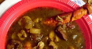 Black-Eyed Pea, Pork, and Mustard Green Gumbo