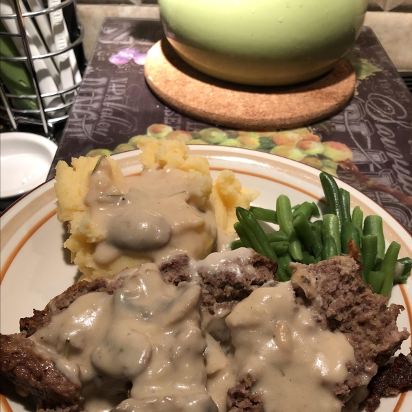 Creamy Mushroom Meatloaf