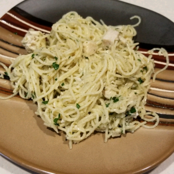 Angel Hair Pasta with Lemon and Chicken (Lighter)