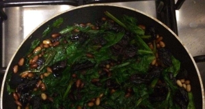 Spanish-Style Swiss Chard with Raisins and Pine Nuts