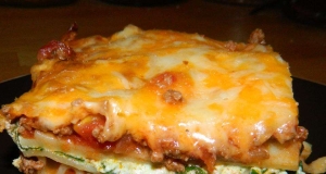 Kale Lasagna with Meat Sauce