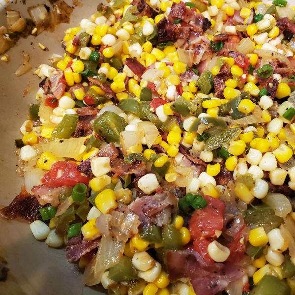 Cajun Corn and Bacon Maque Choux