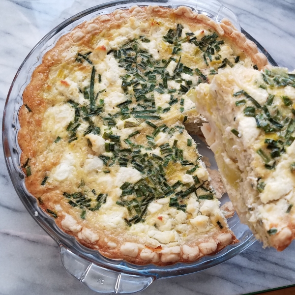 Goat Cheese and Leek Quiche