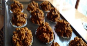 Sugar-Free Whole Wheat Pumpkin Bran Muffins with Raisins