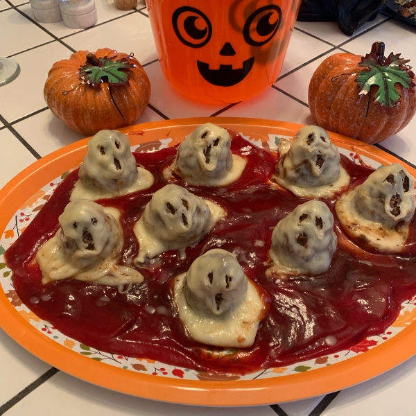 Mini Meatloaf Ghosts