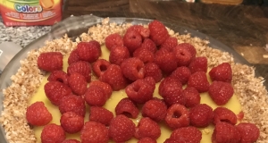 Raspberry-Lemon Pie In a Toasted Coconut Crust