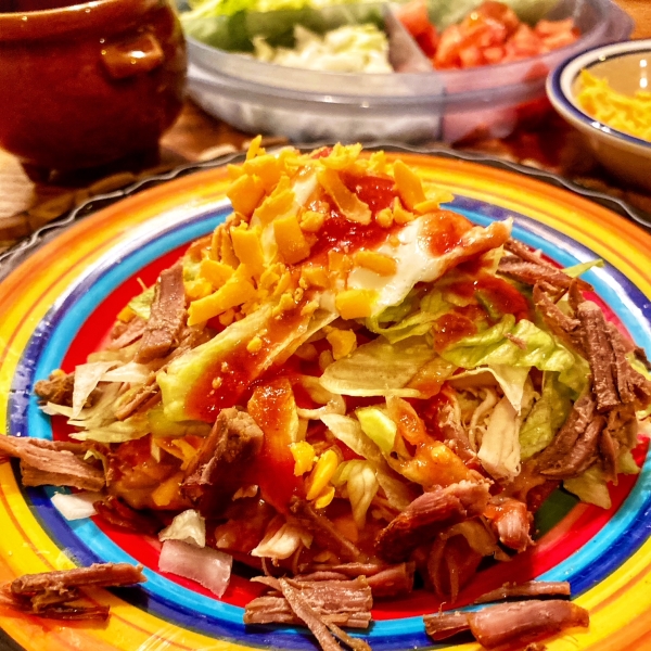 Tostadas de Salpicon (Shredded Beef)