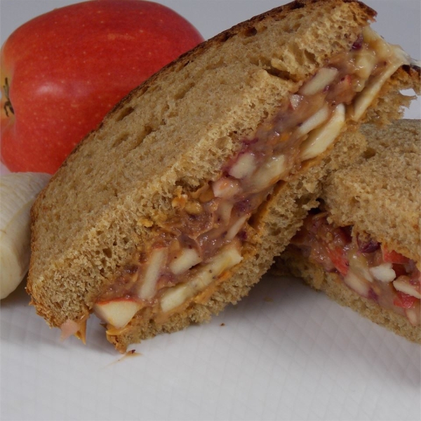 P-nutty Fruit Salad Sandwich