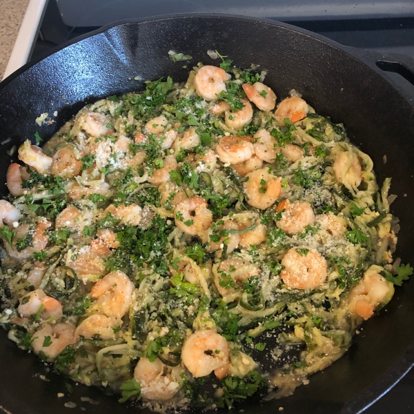 Zucchini Noodle Shrimp Scampi