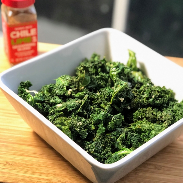 Air Fryer Kale Chips with Parmesan