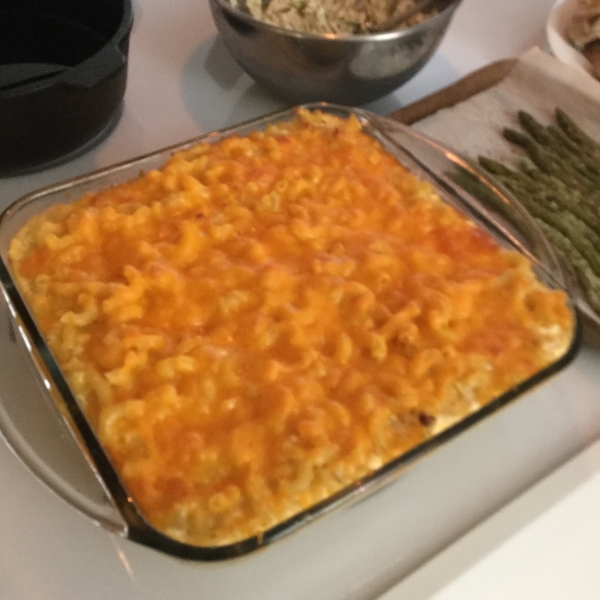 Baked Mac and Cheese with Sour Cream and Cottage Cheese